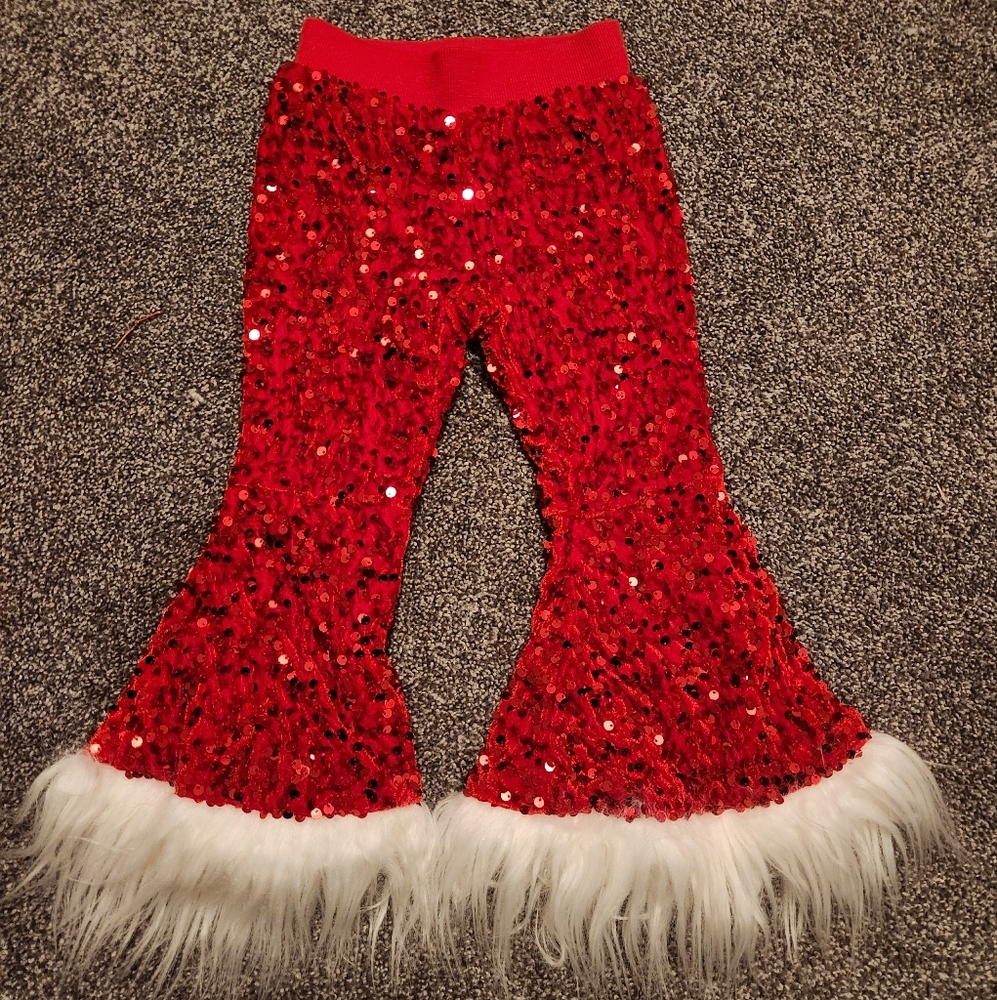Shimmer Like Tinsel Sequin Bell Bottoms .